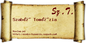 Szabó Tomázia névjegykártya