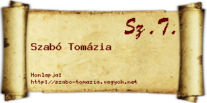 Szabó Tomázia névjegykártya